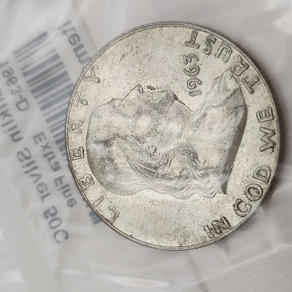 1963-D Franklin Silver Half Dollar Extra Fine - Picture 4 of 5